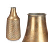 VASO EM RELEVO CONICO DOURADO EFEITO ANTIGO