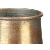 VASO EM RELEVO CONICO DOURADO EFEITO ANTIGO