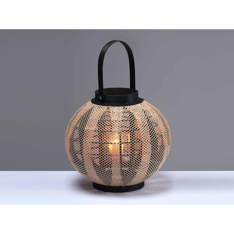 CANDLE HOLDER LANTERN  WITH HANDLE SPHERE