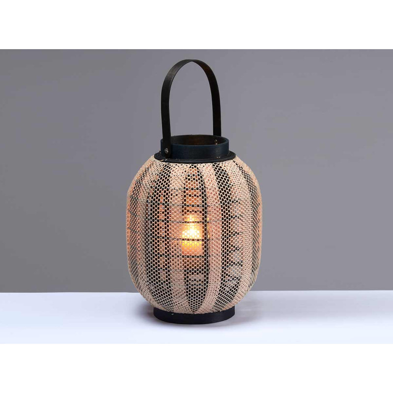 CANDLE HOLDER LANTERN  WITH HANDLE OVAL