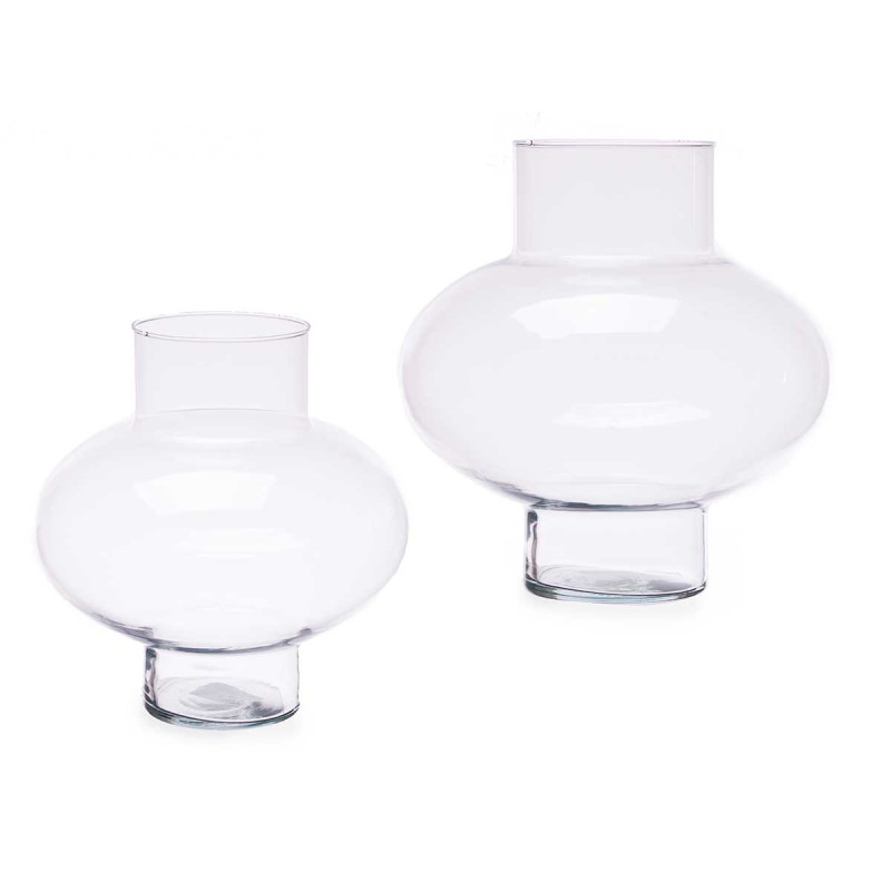 GLASS CLOUD VASE 30CM