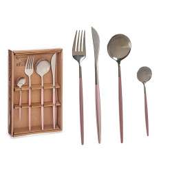 SET POSATE 8PZ ARGENTO/ROSA