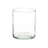 20CM DIAM 17 CM CYLINDER GLASS VASE
