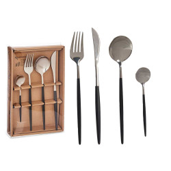 SET POSATE 8PZ ARGENTO/NERO