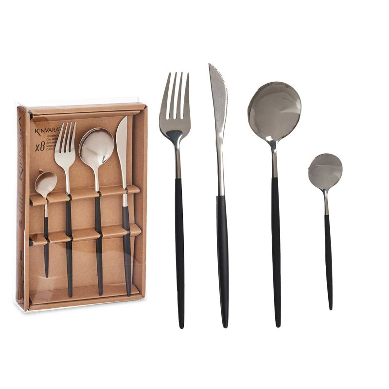 SET POSATE 8PZ ARGENTO/NERO