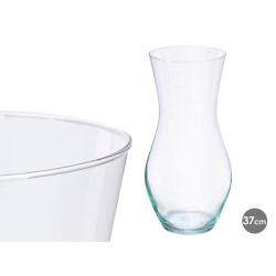 VASE EN VERRE CONVEXE 37CM