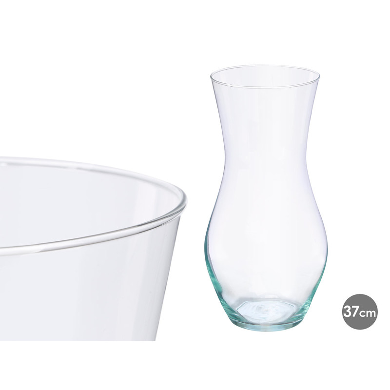 VASE EN VERRE CONVEXE 37CM