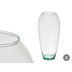 VASO VETRO BOMBATO 50CM