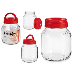 FRASCO VIDRO 1,7L TAMPA VERMELHA 