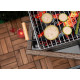 BARBECUE PORTÁTIL RECTANGULAR COM PEGAS PRETO 