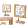 SUPPORTO DECORAZIONE HOME ARGENTATO 