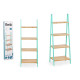 SCAFFALE A SCALA 4 RIPIANI BAMBU MENTA