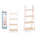 SCAFFALE A SCALA 4 RIPIANI BAMBU ROSA