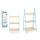 SCAFFALE A SCALA 3 RIPIANI BAMBU BLU
