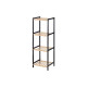SCAFFALE QUADRATA 4 RIPIANI BAMBU NERO