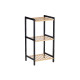 SCAFFALE QUADRATA 3 RIPIANI BAMBU NERO