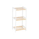 3 TIER SQUARE SHELF BAMBOO WHITE