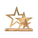 SOPORTE DECORACION TRIPLE ESTRELLA DORADO