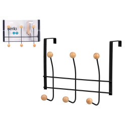 BLACK HANGER 6 HOOKS