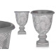 TASSE CIMENT FEUILLES 17X25 GRIS GRAND