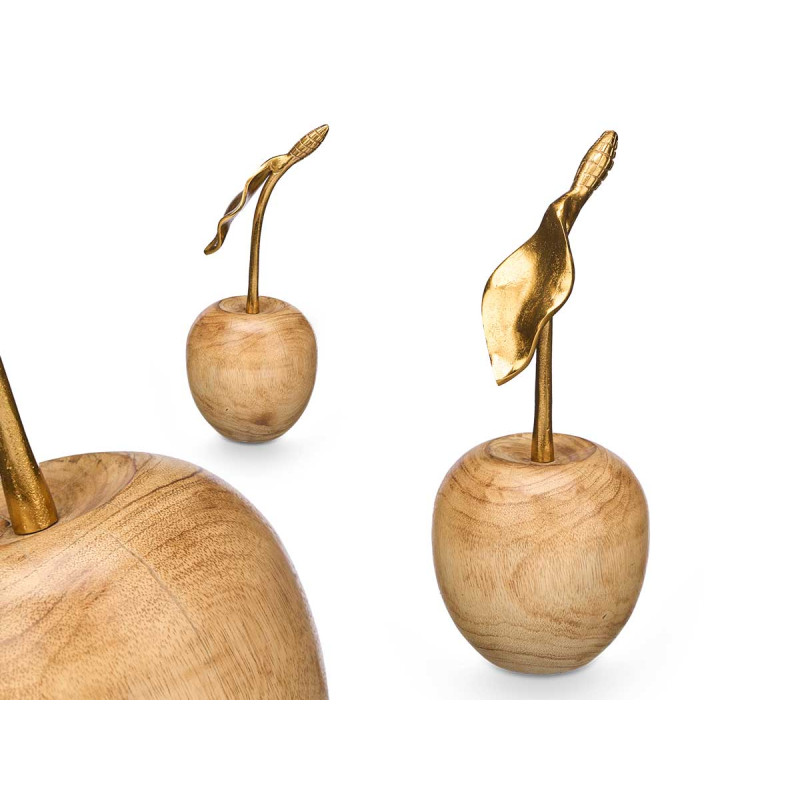 SUPPORTO DECORAZIONE DOPPIA CILIEGIA DORATO