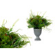 PLASTIC CUP CLASSIC WITH GREEN PLANTS SMALL
