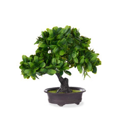 BONSAI PLASTICO FIORI VERDI