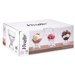 COPO DE VIDRO PARA GELADOS COM PÉ