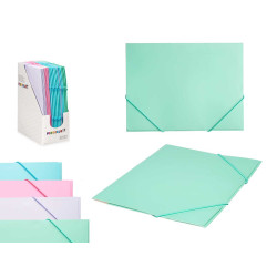 DOSSIER SIMPLE ÉLASTIQUES COULEUR PASTEL ASSORTIS