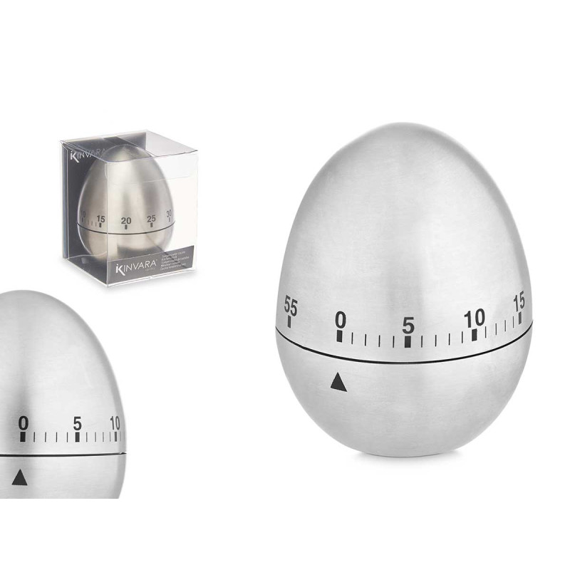 TIMER DA CUCINA A UOVO ACCIAIO
