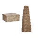 SET 10 BOÎTES EN CARTON RECT. BRUN RAYURES