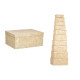 SET 10 BOÎTES EN CARTON RECT. NATUREL RAYURES