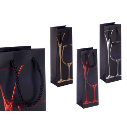 BORSA VINO ASS 3 BOTTIGLIA CALICI