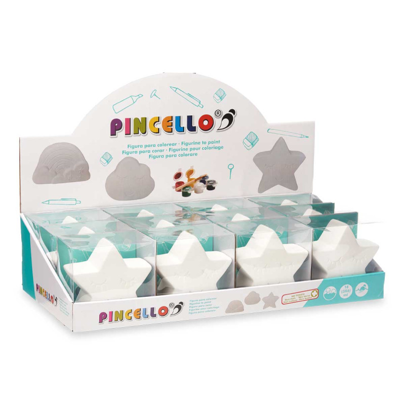MEALHEIRO PARA PINTAR ESTRELA 6 CORES COM PINCEL