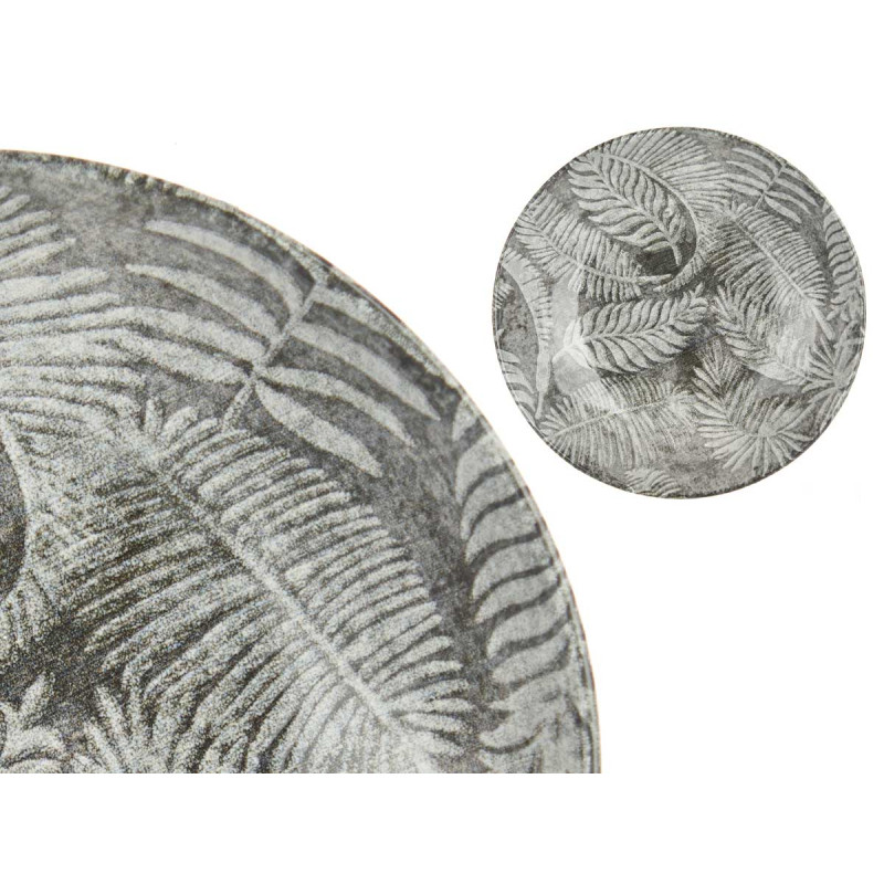 PIATTO PORCELLANA FONDO 21CM FOGLIA