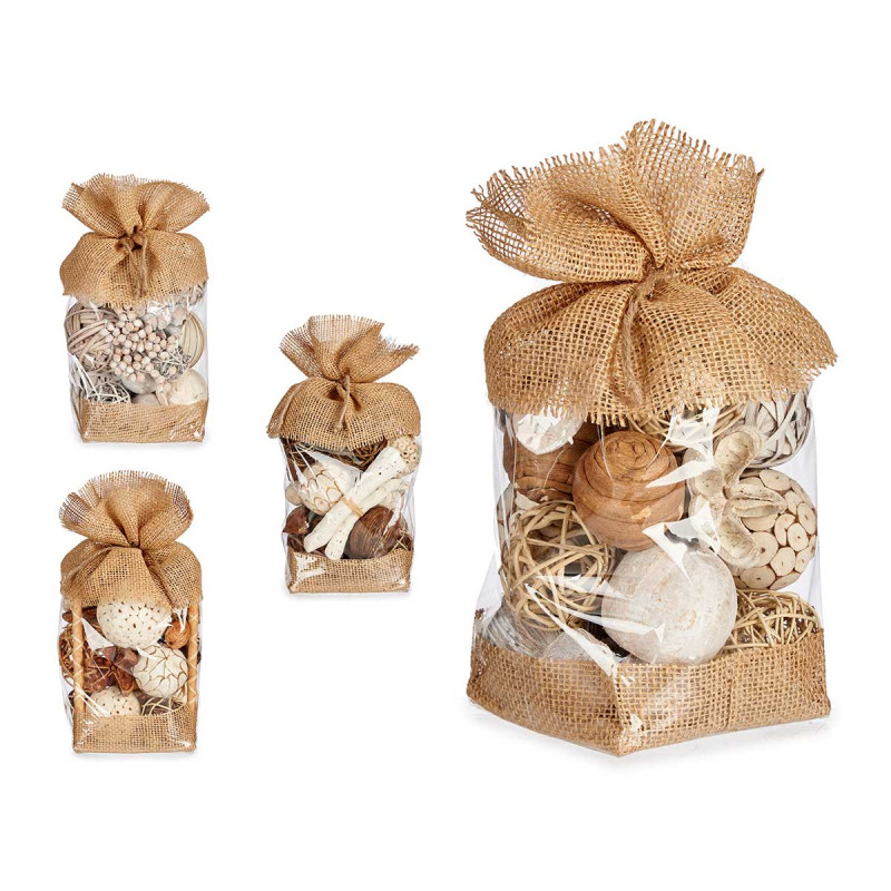 SAC BOULES OSIER SET 4