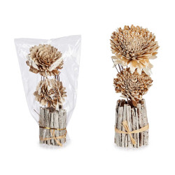 BUQUET MADEIRA COM FLOR COR NATURAL SORT 2 
