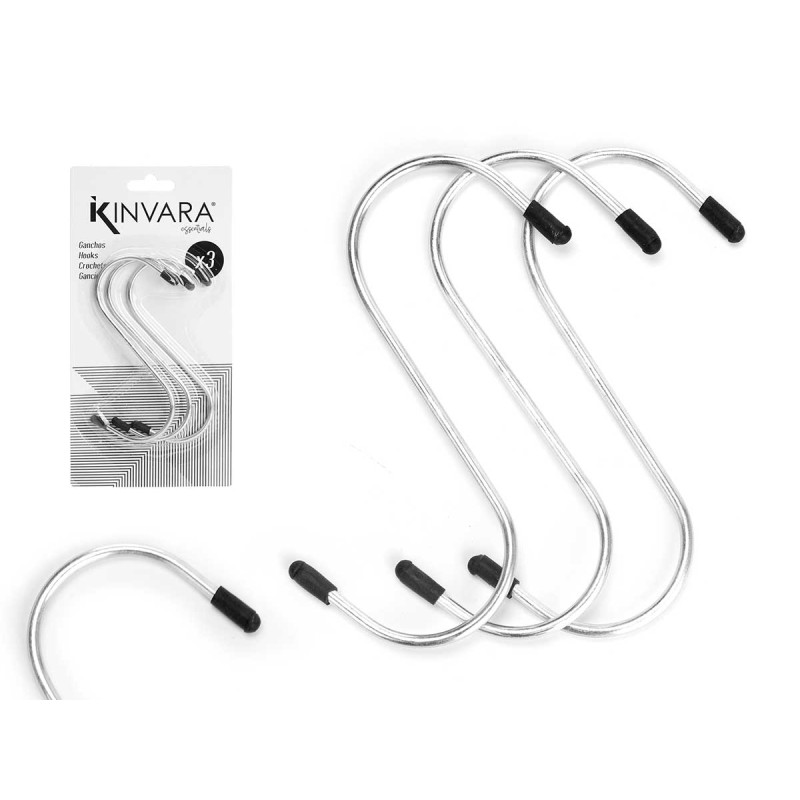 SET 3 GANCI METALLICI GRANDI