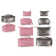 TRAVEL STORAGE BAG SET SILVER PINK