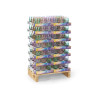 BICCHIERE VETRO 360 ML ASS 6 COLORI DISPLAY 