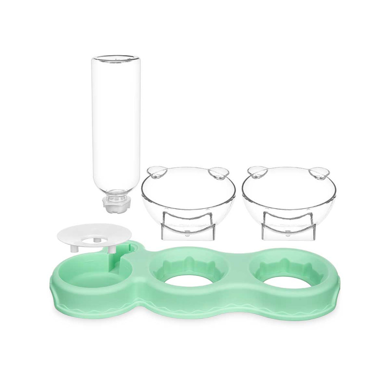 COMEDERO PLASTICO DOBLE BEBEDERO SURT 3