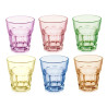 BICCHIERE VETRO 300ML ASS 6 COLORI 