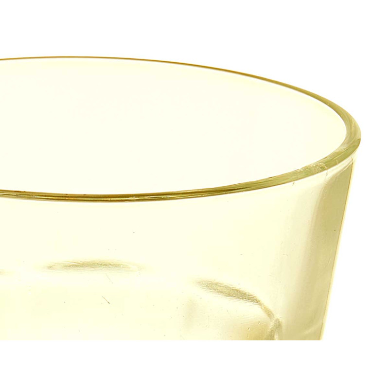 BICCHIERE VETRO 300ML ASS 6 COLORI 