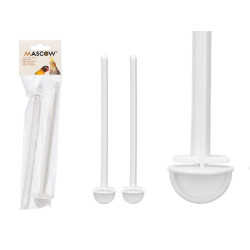 SET 2 PALO ACCESORIO JAULA BLANCO