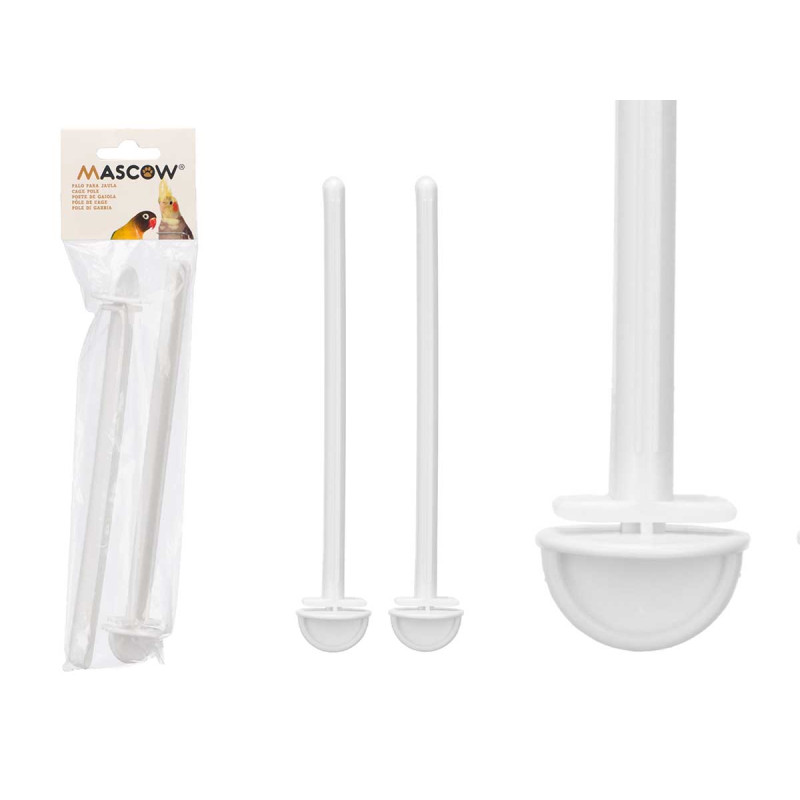 SET 2 BASTONI ACCESSORIO GABBIA BIANCO 