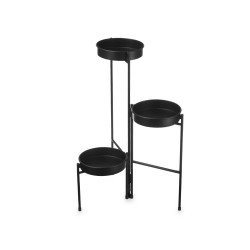 POT SHELVES WITH 3 HEIGHTS BLACK