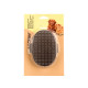OVAL PET BRUSH WITH SPIKES  METAL GREY