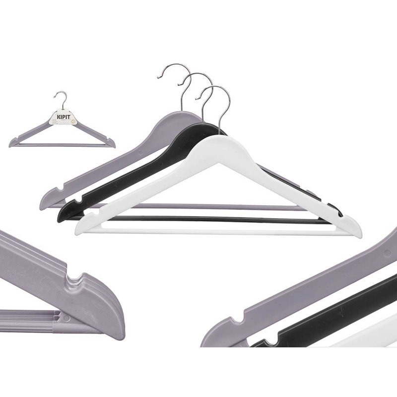 SET 3 CABIDES PLASTICO 3 COR SORT ESCURAS