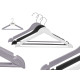 SET 3 CINTRES PLASTIQUE 3 COULEURS ASSORTIES FONCÉ