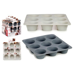 2 ASS 9 MUFFINS SILICONE MOLD